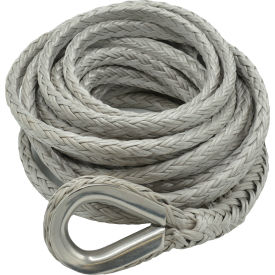 Synthetic Winch Line with Stainless Steel Thimble, 1/2" Dia. x 50'L