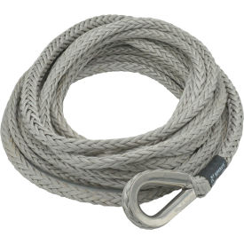 Synthetic Winch Line with Stainless Steel Thimble, 3/8" Dia. x 60'L