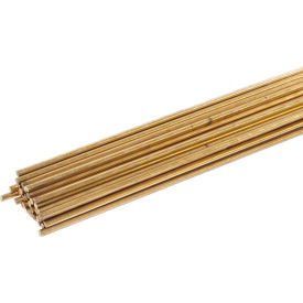 Gas Brazing Rod, Low Fuming Bare Brass, 1/8" Dia. x 36"L