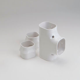 Tee Fitting, 6-1/2"L x 4-7/8"W x 2-5/8"H, White