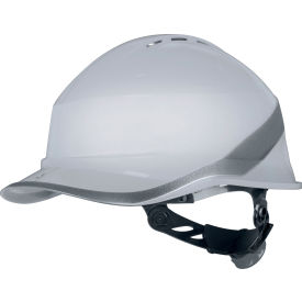 Diamond VI WIND Front Brim Safety Helmet, Adjustable One-D Rotor Clamping System, White