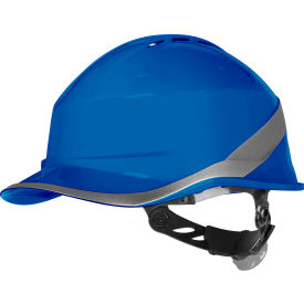 Diamond VI WIND Front Brim Safety Helmet, Adjustable One-D Rotor Clamping System, Blue