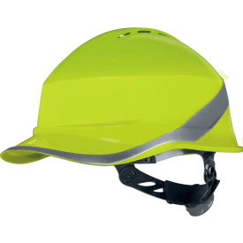 Diamond VI WIND Front Brim Safety Helmet, Adjustable One-D Rotor Clamping System, Yellow