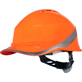 Front Brim Safety Helmet, Adjustable One-D Rotor Clamping System, Orange