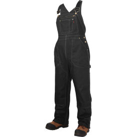 Stretch Unlined Bib Overall, Size Small, Color Black