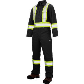 Tough Duck Insulated Safety Coverall, XS, Black