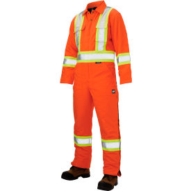 Insulated Safety Coverall, 2XL, Orange