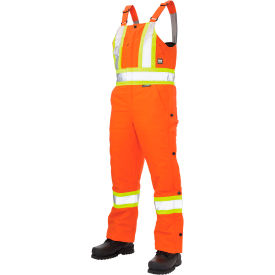Insulated Safety Bib Overall, XL, Orange