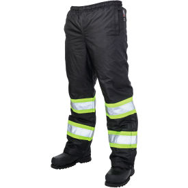 Poly Oxford Insulated Pull-On Safety Pants, 4XL, Black