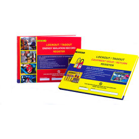 Lockout Register, Paper, Yellow/Red, Pack of 2