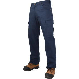 Relaxed Fit Flex Twill Cargo Pants, 30"L Inseam x 34" Waist, Navy