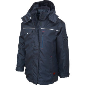Women's Poly Oxford 3-In-1 Waterproof Parka Jacket, S, Navy