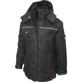 Women's Poly Oxford 3-In-1 Waterproof Parka Jacket, XL, Black
