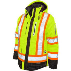 Men's Ripstop 4-In-1 Safety Jacket, 3XL, Fluorescent Green