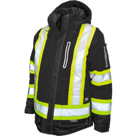 Men's Ripstop 4-In-1 Safety Jacket, 4XL, Black
