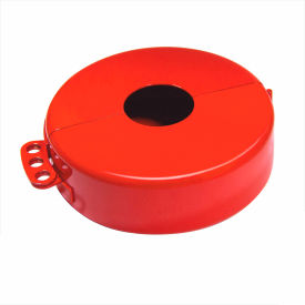 Gate Valve Lockout, Fits 2-1/2" - 5" Dia. Handles, Steel, Red