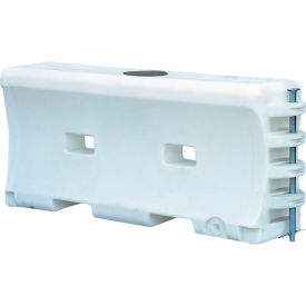 Water-Wall Traffic Barricade with T-Pin & Cotter Pin, 72"L x 18"W x 32"H, White
