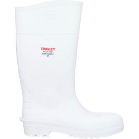 Knee Boots, Cleated Outsole, Plain Toe, Men's Size 4, 15"H, White