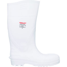 Knee Boots, Cleated Outsole, Safety Toe, Men's Size 13, 15"H, White