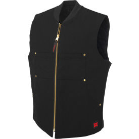 Moto Vest, 4 Pockets, Cotton/Polyester, 3XL, Black