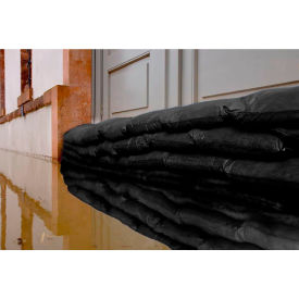 Ultra-Flood Stopper Bag, 2'L x 1'W x 1/2"H, Black, Pack of 6