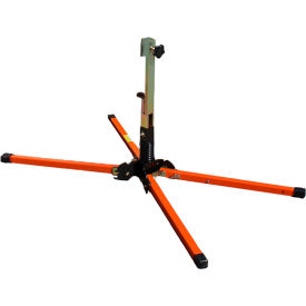 22300 TrafFix Single Spring Sign Stand with Step-N-Drop Telescoping Legs, Black/Orange