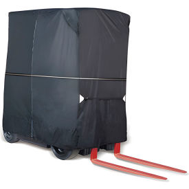 Forklift Storage Cover, Marine Grade Polyester, 100"L x 45"W, Black