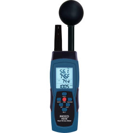 REED WBGT Heat Stress Meter, 4 AAA Batteries, Blue