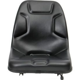 460 Series Ultra High-Back Steel Pan Seat with Slide Rails, Vinyl, Black