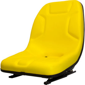 460 Series Ultra High-Back Steel Pan Seat with Slide Rails, Vinyl, Yellow