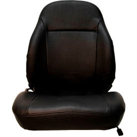 440 Series High-Back Seat with Lumber Support, Slide Rails, Vinyl, Black