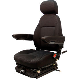 470 Series Heavy Duty Seat with Low Profile Mechanical Suspension, Fabric, Black