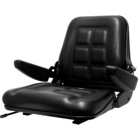 355 Series Universal Fold-Down Back Seat with Flip-Up Armrests, Vinyl, Black