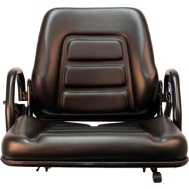 355 Series Universal Fold-Down Back Seat w/ Operator Presence Switch, Vinyl, Black