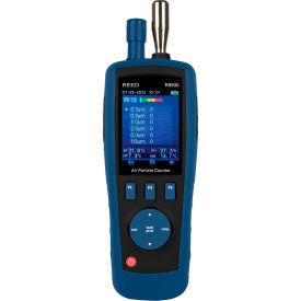 Air Particle Counter, 7.4V Rechargeable Battery, Blue