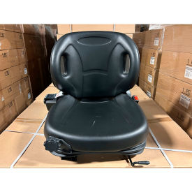 Concentric 390 Series High Profile Seat with Suspension & Slide Rails, Foam, Black