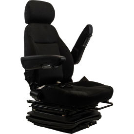 470 Series Heavy Duty Seat with Low Profile Mechanical Suspension, Vinyl, Black