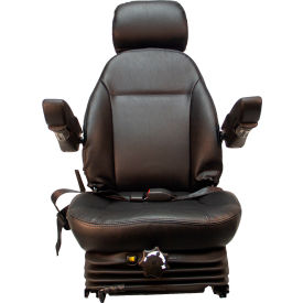 470 Series HD Seat w/ LP Mechanical Suspension & Slide Rails, Vinyl, Black