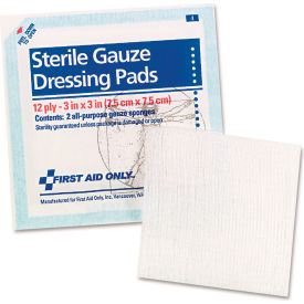 Gauze Pad, Sterile, 12-Ply, 3" x 3", 5 Dual-Pads/Pack