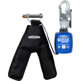 Switch Self Retracting Lifeline, Single Leg, Steel Snap Hook, 9'L