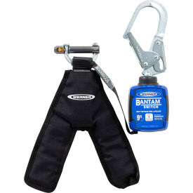 Self Retracting Lifeline, Single Leg, Steel Rebar Hook, 9'L