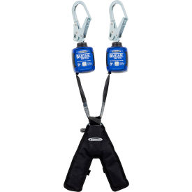 Switch Self Retracting Lifeline, Twin Leg, Steel Rebar Hook, 9'L