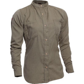 Women's Flame Resistant DH Air Work Shirt, XS Short, Khaki