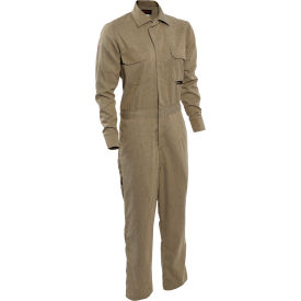 Women's Flame Resistant Coverall, XL Long-Tall, Tan