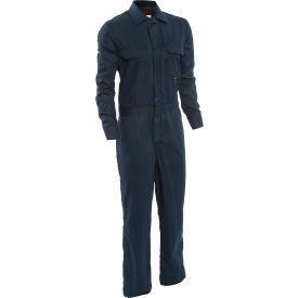 Women's Flame Resistant Coverall, 3XL Long-Tall, Navy