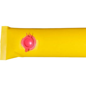 Water-Filled Spill & Flood Barrier, 22 oz. PVC, 10'L x 1/2'W x 6"H, Yellow
