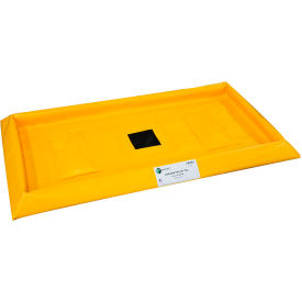 Pellet Pal Berm with Resin Filter & Weighted Base, 2'L x 4'W x 3"H, Yellow