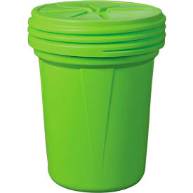 Lab Pack Open Head Poly Drum, Screw On Lid, 30 Gallon Capacity, Lime Green