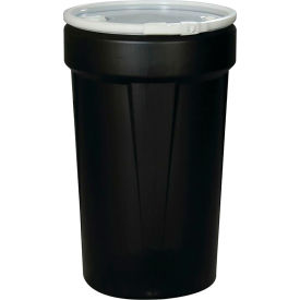 Lab Pack Open Head Poly Drum, Plastic Lever Lock, 55 Gal. Cap., 1 x 2" Bung Hole, Black
