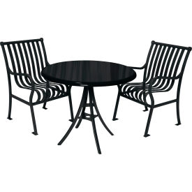UltraSite Hamilton Portable Dining Table, 36" Round x 30"H, Black